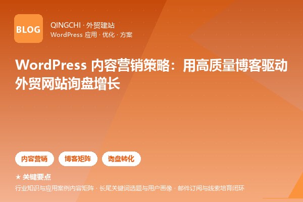 WordPress 内容营销策略：用高质量博客驱动外贸网站询盘增长